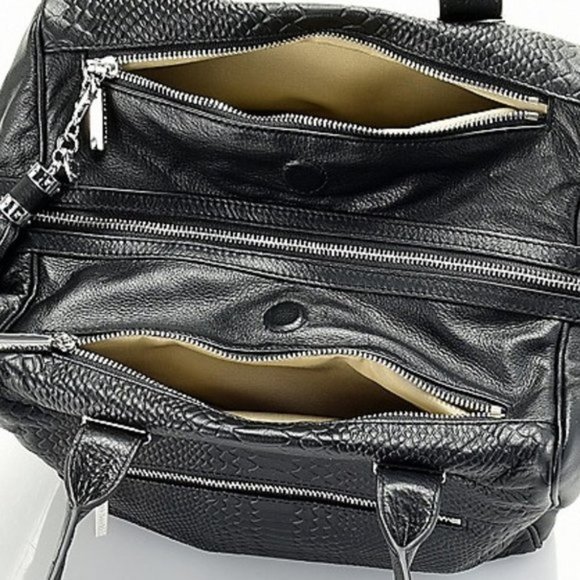 Celine Dion Elegy Snake Embossed Leather Satchel - Picture 3 of 3